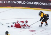 Hokejs; U18; Pasaules čempionāts 2018.; Vācija:Dānija - 5