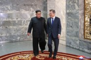 Dienvidkorejas prezidents ar Ziemeļkorejas līderi tiekas uz Koreju robežas - 5