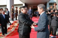 Dienvidkorejas prezidents ar Ziemeļkorejas līderi tiekas uz Koreju robežas - 6