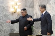 Dienvidkorejas prezidents ar Ziemeļkorejas līderi tiekas uz Koreju robežas - 8