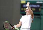 Teniss, Vimbldonas čempionāts: Jeļena Ostapenko - Aļaksandra Sasnoviča - 6