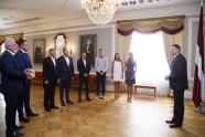 Valsts prezidents Rīgas pilī sveic Eiropas U-22 čempionāta pludmales volejbolā godalgu ieguvējus - 9