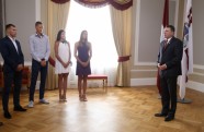 Valsts prezidents Rīgas pilī sveic Eiropas U-22 čempionāta pludmales volejbolā godalgu ieguvējus - 12
