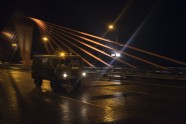 'Nemejs 2018' militārās tehnikas pārvietošanās pa naksnīgo Rīgu - 2