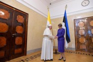 Igaunijas prezidente Kersti Kaljulaida un pāvests Francisks - 5