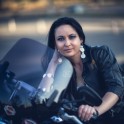 Anna Dzibuti fotosesija mamma motocikls  - 7