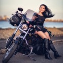 Anna Dzibuti fotosesija mamma motocikls  - 9