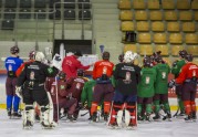 Hokejs, Latvijas izlases treniņš pirms turnīra Minskā