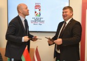Latvija un Baltkrievija paraksta līgumu par pasaules hokeja čempionāta rīkošanu - 4