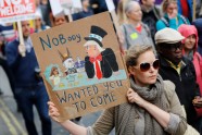 Londonā protestē pret Trampa vizīti  - 15