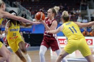 Basketbols, Eurobasket sievietēm: Latvija - Zviedrija - 44
