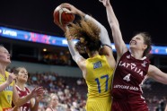 Basketbols, Eurobasket sievietēm: Latvija - Zviedrija - 45