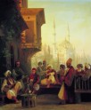 41-Ivan_Constantinovich_Aivazovsky_-_Coffee-house_by_the_Ortaköy_Mosque_in_Constantinople-2