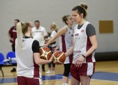Latvijas sieviešu basketbola izlase, treniņš - 9