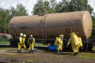 Mācībās Rīgā imitē ekoloģisko katastrofu uz dzelzceļa - 15