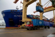 Rīgas brīvostā atklāj "Baltic Container Terminal" "Sany" konteinerceltni - 18