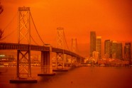 Sanfrancisko mežu ugunsgrēku dūmos - 24