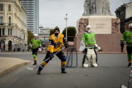 Hokeja flešmobs Rīgā - 2