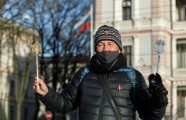 Пикет в поддержку Навального в Риге - 7