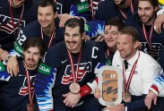 Hokejs, pasaules čempionāts 2021, spēle par bronzu: ASV - Vācija - 42