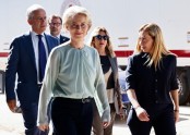 European Commission President Ursula von der Leyen and Italian Prime Minister Giorgia Meloni visit the hotspot, a reception centre for migrants, on the Sicilian island of Lampedusa, Italy, September 17, 2023