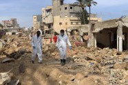 Rescue teams search for victims in Derna, Libya, on Sunday, Sept. 17, 2023. Libyan authorities have opened an investigation into the collapse of two dams that caused a devastating flood in a Derna as rescue teams searched for bodies on Saturday, nearly a week after the deluge killed more than 11,000 people