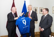 Futbols, FIFA prezidents Džanni Infantīno tiekas ar Ministru prezidentu Krišjāni Kariņu - 10