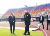 Futbols. FIFA prezidents Džanni Infantīno apmeklē OSC, Daugavas stadionu, un VARAM - 2