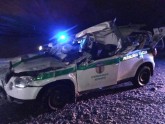 Ādažu pašvaldības policijas 'Škoda' avārija