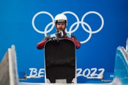 Pekinas olimpiskās spēles, kamaniņu sports, vīrieši: Pirmā sacensību diena - 10