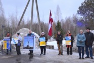 2. marta mītiņš Ukrainas atbalstam Latvijas un Igaunijas robežpunktā Unguriņos - 1
