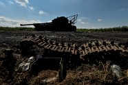 iznīcināts Krievijas tanks 