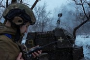 Ukraina Bahmuta artilērija 