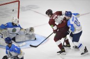Hokejs, pārbaudes spēle: Latvija - Kazahstāna