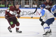 Hokejs, pārbaudes spēle: Latvija - Kazahstāna