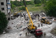 Raķetes sagrautā māja Časovjarā, Ukrainas Doņeckas apgabalā - 3