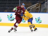 Hokejs, pasaules U-20 čempionāts: Latvija - Zviedrija - 14