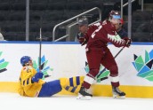 Hokejs, pasaules U-20 čempionāts: Latvija - Zviedrija - 18