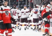 Hokejs, pasaules U-20 čempionāts: Latvija - Austrija, otrā spēle - 2