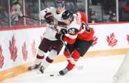 Hokejs, pasaules U-20 čempionāts: Latvija - Austrija, otrā spēle - 3
