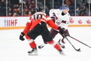 Hokejs, pasaules U-20 čempionāts: Latvija - Austrija, otrā spēle - 8