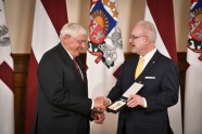 Valsts prezidents Egils Levits svinīgā ceremonijā Rīgas pilī pasniedz Latvijas valsts augstākos apbalvojumus - 2
