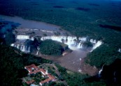 Iguazu falls from Helicopter