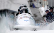 Olimpiāde 2010: Jāņa Miņina bobsleja treniņš