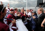 Latvijas hokeja izlase pieveic Itāliju - 42