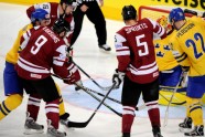 Latvijas hokeja izlase piekāpjas Zviedrijai - 6