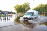 Rīgas mērs apskata plūdus Arkādijas parkā - 21