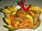 Филе индейки в соусе "манго+чили"