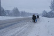 Sniegputernis uz Jelgavas Šosejas