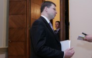 Ministru prezidents Valdis Dombrovskis sniedz ikgadējo ziņojumu Saeimai.   - 23